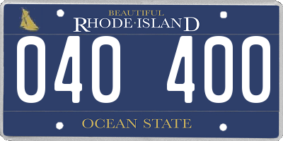 RI license plate 040400