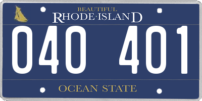 RI license plate 040401