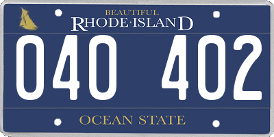 RI license plate 040402