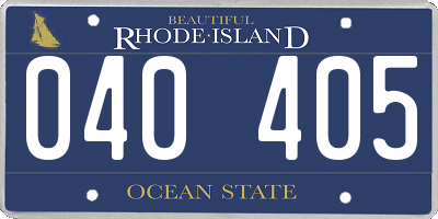 RI license plate 040405