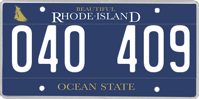 RI license plate 040409