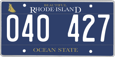 RI license plate 040427