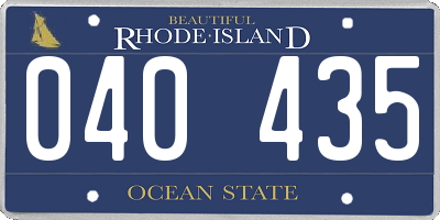 RI license plate 040435