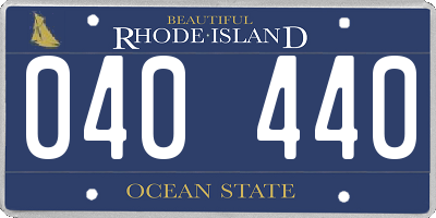 RI license plate 040440