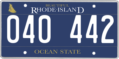 RI license plate 040442