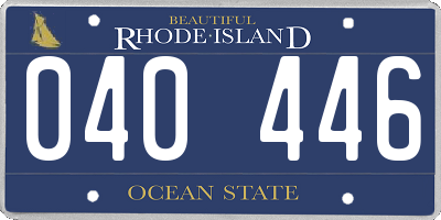 RI license plate 040446