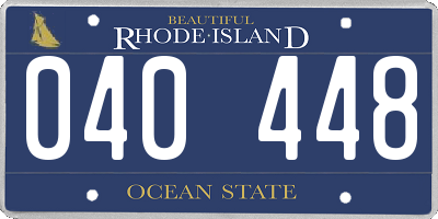 RI license plate 040448