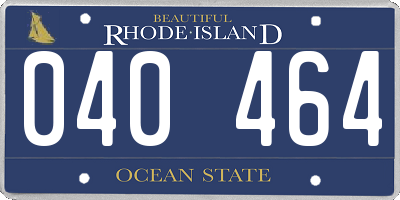 RI license plate 040464