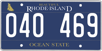 RI license plate 040469