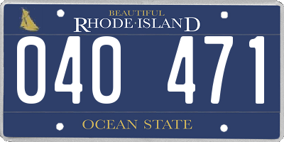 RI license plate 040471