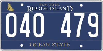RI license plate 040479