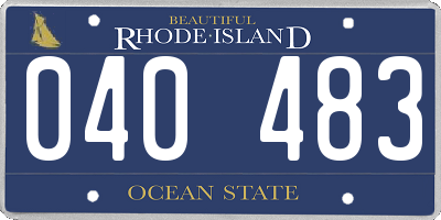RI license plate 040483