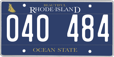 RI license plate 040484
