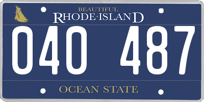 RI license plate 040487