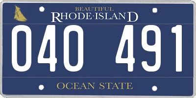 RI license plate 040491