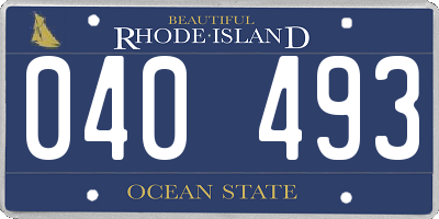 RI license plate 040493