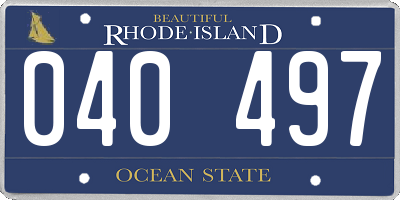 RI license plate 040497