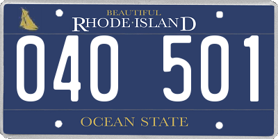 RI license plate 040501