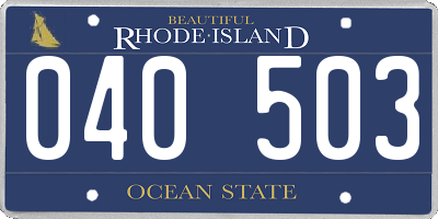 RI license plate 040503