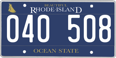 RI license plate 040508