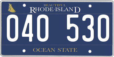 RI license plate 040530