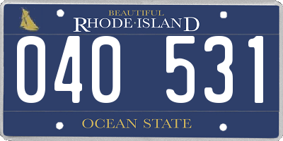 RI license plate 040531