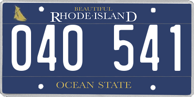 RI license plate 040541