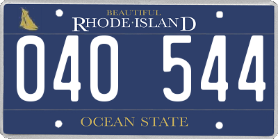 RI license plate 040544
