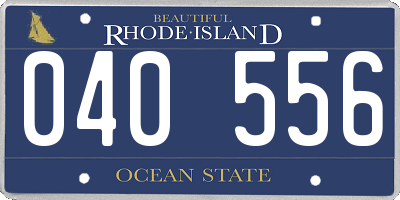RI license plate 040556