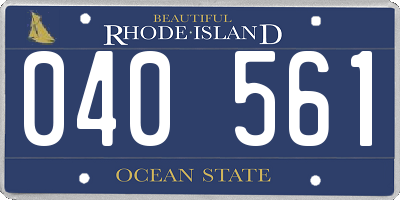 RI license plate 040561