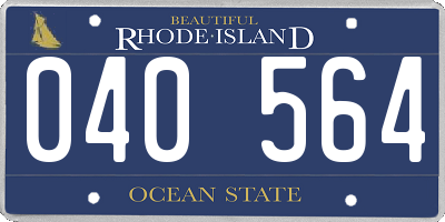 RI license plate 040564