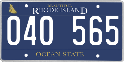 RI license plate 040565