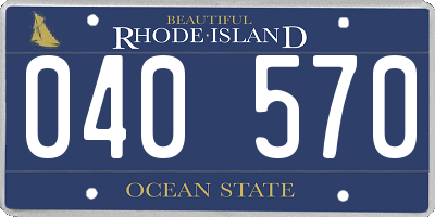 RI license plate 040570
