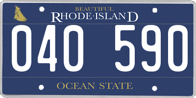RI license plate 040590