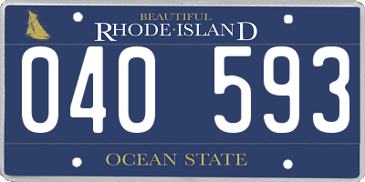 RI license plate 040593