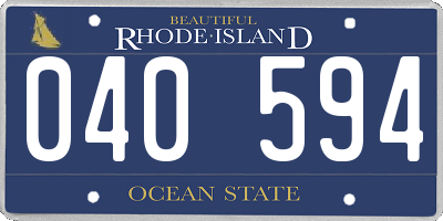 RI license plate 040594