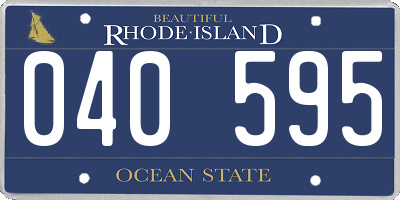 RI license plate 040595