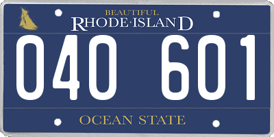 RI license plate 040601