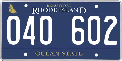 RI license plate 040602