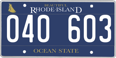 RI license plate 040603