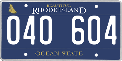 RI license plate 040604