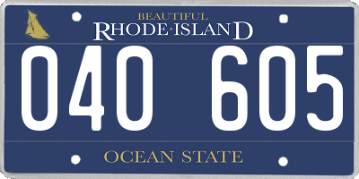 RI license plate 040605
