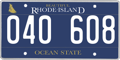 RI license plate 040608