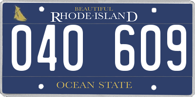 RI license plate 040609