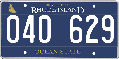 RI license plate 040629
