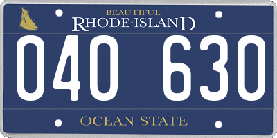 RI license plate 040630