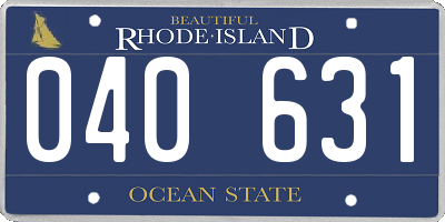 RI license plate 040631