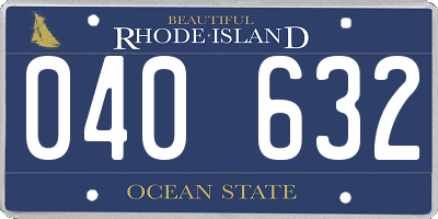 RI license plate 040632