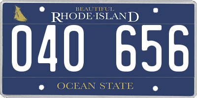 RI license plate 040656