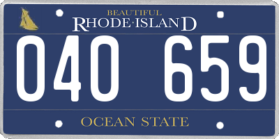 RI license plate 040659